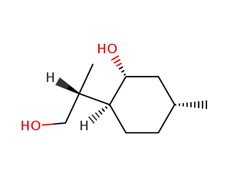 Molecular Structure of 13834-07-6 ((1R,3R,4S,8R)-9-hydroxy-p-menthol)