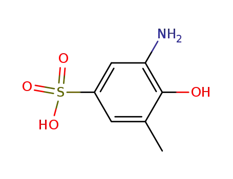 Molecular Structure of 94442-01-0 (5-amino-6-hydroxytoluene-3-sulphonic acid)