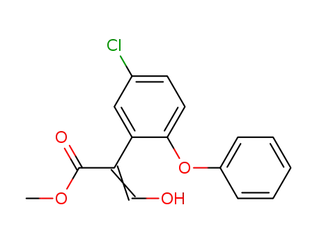 Molecular Structure of 912356-01-5 ((E and Z)-2-(5-chloro-2-phenoxy-phenyl)-3-hydroxy-acrylic acid methyl ester)