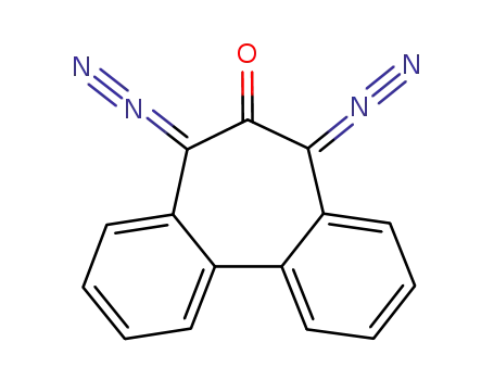 Molecular Structure of 166042-86-0 (5,7-Bis(diazo)-1,2,3,4-dibenzocyclohepta-1,3-dien-6-one)