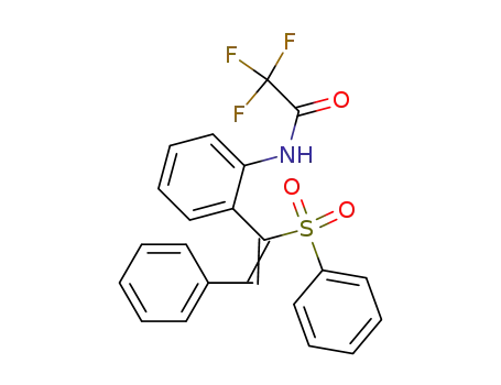 Molecular Structure of 869301-73-5 (<i>N</i>-[2-(1-benzenesulfonyl-2-phenyl-vinyl)-phenyl]-2,2,2-trifluoro-acetamide)