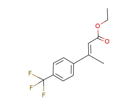 Molecular Structure of 581812-94-4 (2-Butenoic acid, 3-[4-(trifluoromethyl)phenyl]-, ethyl ester, (2E)-)