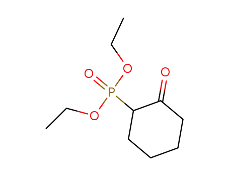 Molecular Structure of 1080-41-7 (Phosphonic acid, (2-oxocyclohexyl)-, diethyl ester)