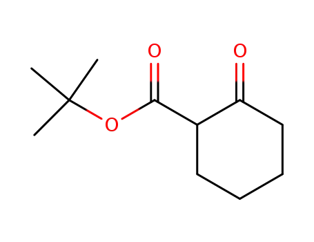 Molecular Structure of 55623-56-8 (Cyclohexanecarboxylic acid, 2-oxo-, 1,1-dimethylethyl ester)