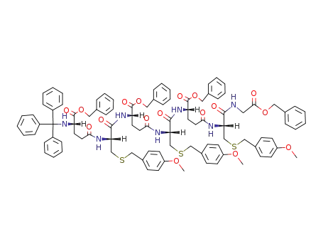 Tr-L-Glu-OBn<L-Cys(MOB)-L-Glu-OBn<L-Cys(MOB)-L-Glu-OBn(L-Cys(MOB)-Gly-OBn)>>