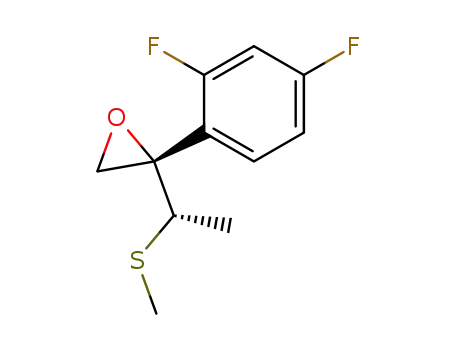 Molecular Structure of 147383-77-5 ((S)-2-(2,4-Difluoro-phenyl)-2-((S)-1-methylsulfanyl-ethyl)-oxirane)