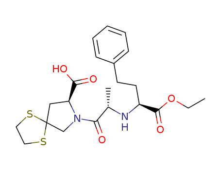 1,4-Dithia-7-azaspiro[4.4]nonane-8-carboxylicacid, 7-[(2S)-2-[[(1S)-1-(ethoxycarbonyl)-3-phenylpropyl]amino]-1-oxopropyl]-,(8S)-