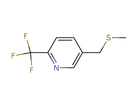 Molecular Structure of 946577-96-4 (5-[(methylthio)methyl]-2-(trifluoromethyl)pyridine)