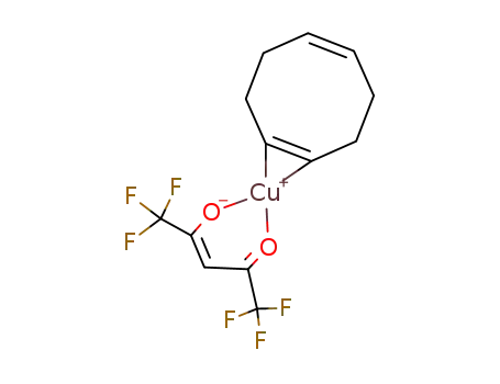 Molecular Structure of 86233-74-1 (Copper(I) hexafluoro-2,4-pentanedionate-cyclooctadiene complex)