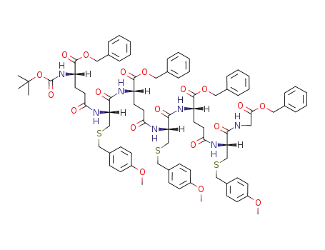 Molecular Structure of 131574-49-7 (Boc-<γ-Glu(OBzl)-Cys(MBzl)>3-Gly-OBzl)