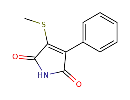 Molecular Structure of 22903-00-0 (1H-Pyrrole-2,5-dione, 3-(methylthio)-4-phenyl-)