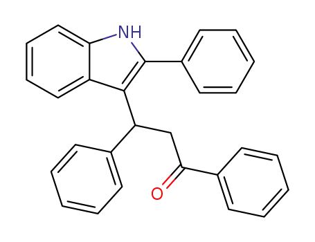 1-Propanone, 1,3-diphenyl-3-(2-phenyl-1H-indol-3-yl)-