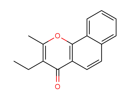 Molecular Structure of 875224-19-4 (3-ethyl-2-methyl-benzo[<i>h</i>]chromen-4-one)
