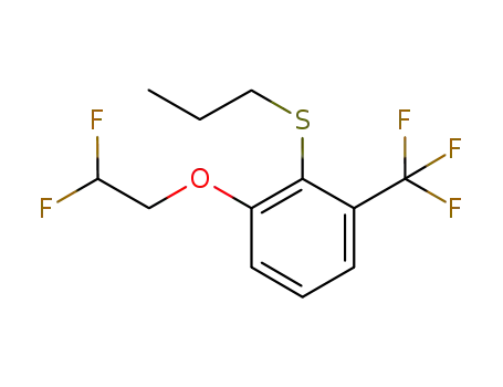 Molecular Structure of 924647-38-1 (1-(2,2-difluoroethoxy)-2-(propylsulphanyl)-3-(trifluoromethyl)benzene)
