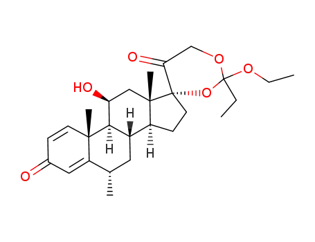Molecular Structure of 85198-27-2 (6α-Methylprednisolone 17α,21-ethyl orthopropanoate)