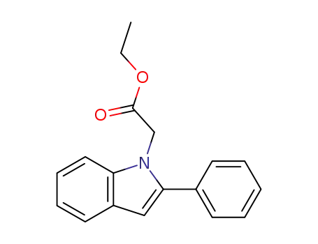 Molecular Structure of 65746-57-8 (ethyl 2-(2-phenyl-1H-indol-1-yl)acetate)