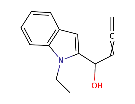 Molecular Structure of 1187235-04-6 (1-(1-ethyl-1H-indol-2-yl)buta-2,3-dien-1-ol)