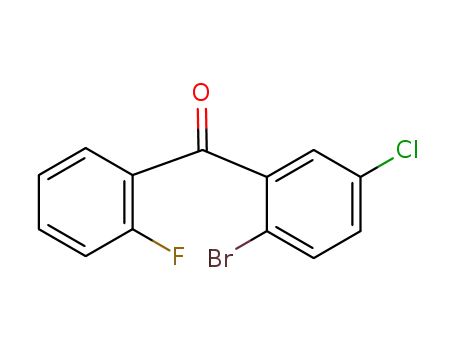 Molecular Structure of 1449571-63-4 ((2-bromo-5-chlorophenyl)(2-fluorophenyl)methanone)