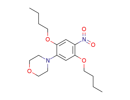 Molecular Structure of 86-15-7 (4-(2,5-dibutoxy-4-nitrophenyl)morpholine)