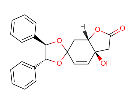 (3aS,7aS,4'R,5'R)-3a-hydroxy-4',5'-diphenyl-3,3a,7,7a-tetrahydrospiro[benzofuro-6(2H),2'-[1,3]dioxolan]-2-one
