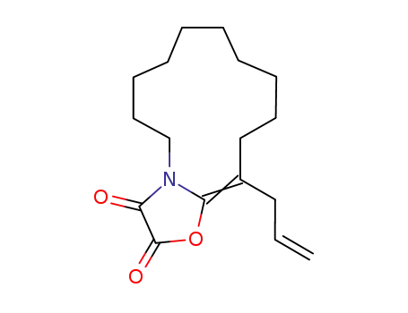 Molecular Structure of 831227-11-3 (14-allyl-4,5,6,7,8,9,10,11,12,13-decahydro-1-oxa-3a-azacyclopentacyclotridecene-2,3-dione)