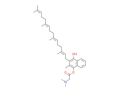 Molecular Structure of 197071-03-7 (1-N,N-dimethylglycyloxy-2-methyl-3-tetraprenyl-4-hydroxy-naphthalene)