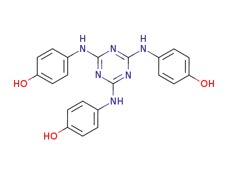Molecular Structure of 85896-27-1 (p,p',p''-(1,3,5-triazine-2,4,6-triyltriimino)trisphenol)
