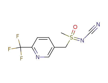 Molecular Structure of 946577-99-7 ([(6-trifluoromethylpyridin-3-yl)methyl](methyl)-oxido-λ<sup>4</sup>-sulfanylidenecyanamide)