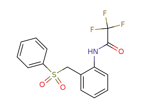 Molecular Structure of 869301-68-8 (<i>N</i>-(2-benzenesulfonylmethyl-phenyl)-2,2,2-trifluoro-acetamide)