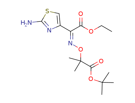 Ethyl(Z)-2-(2-aminothiazol-4-yl)-2-(1-t-butoxycarbonyl-1-methyl)ethoxyiminoacetate