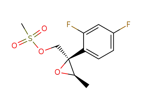 Molecular Structure of 182699-20-3 (Methanesulfonic acid (2R,3R)-2-(2,4-difluoro-phenyl)-3-methyl-oxiranylmethyl ester)