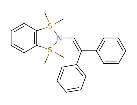 Molecular Structure of 78108-69-7 (2-(2,2-Diphenyl-vinyl)-1,1,3,3-tetramethyl-2,3-dihydro-1H-benzo[1,2,5]azadisilole)
