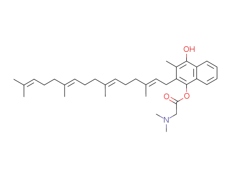 Molecular Structure of 197071-04-8 (4-N,N-dimethylglycyloxy-2-methyl-3-tetraprenyl-4-hydroxy-naphthalene)
