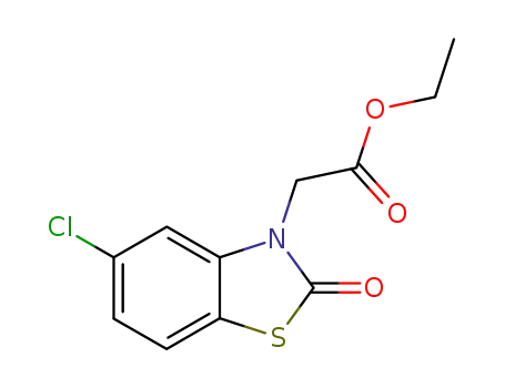 Molecular Structure of 85750-08-9 (ethyl 5-chloro-2-oxo-2H-benzothiazole-3-acetate)