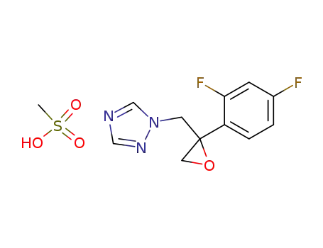 Molecular Structure of 86386-77-8 (2,4-Difluorophenyl) 1-(1H, 1-yl-1,2,4 Triazole-2,3-Epoxy propane methane sulfona)