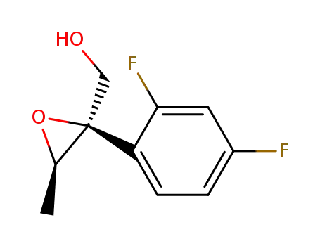 Molecular Structure of 182699-17-8 ((2R,3R)-2-(2,4-difluorophenyl)-2-hydroxymethyl-3-methyloxirane)