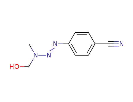 Molecular Structure of 73779-16-5 (Benzonitrile, 4-[3-(hydroxymethyl)-3-methyl-1-triazenyl]-)