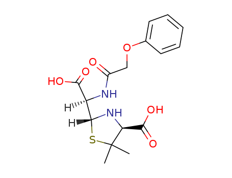 2-[CARBOXY-[(2-PHENOXYACETYL)AMINO]METHYL]-5,5-DIMETHYL-THIAZOLIDINE-4 -CARBOXYLIC ACID