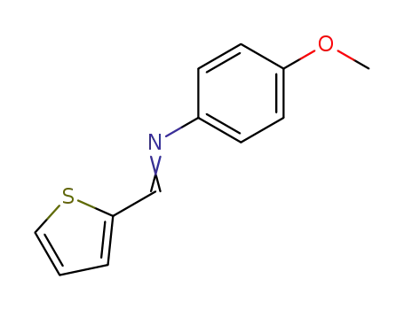 Molecular Structure of 13533-27-2 (4-Methoxy-N-(2-thienylmethylene)benzeneamine)