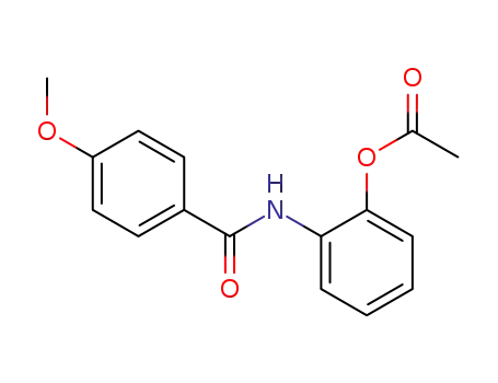 Molecular Structure of 173261-81-9 (Acetic acid 2-(4-methoxy-benzoylamino)-phenyl ester)
