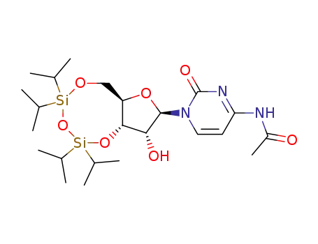 Molecular Structure of 85335-73-5 (Adenosine, N-acetyl-3',5'-O-[1,1,3,3-tetrakis(1-Methylethyl)-1,3-disiloxanediyl]-)