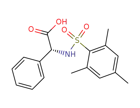 Molecular Structure of 186801-10-5 (N-(2,4,6-trimethyl-benzenesulfonyl)-D-phenylglycine)