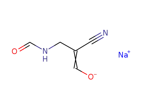 α-formyl-β-formylaminopropionitrile sodium salt