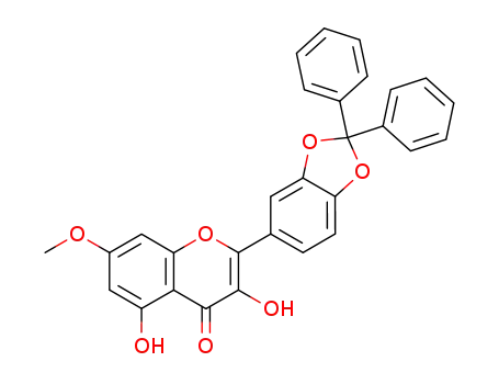 3,5-Dihydroxy-7-methoxy-3',4'-diphenylmethylendioxy-flavon