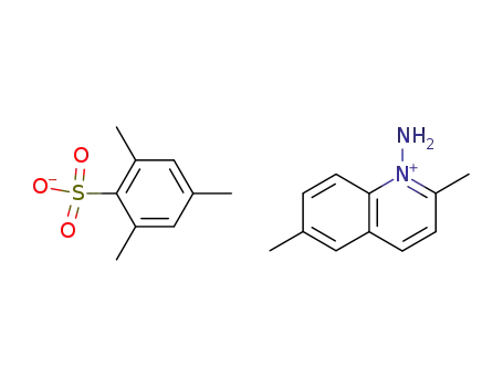 Molecular Structure of 84689-26-9 (2,4,6-Trimethyl-benzenesulfonate1-amino-2,6-dimethyl-quinolinium;)
