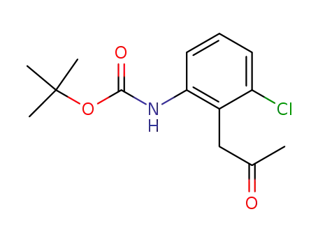 Molecular Structure of 791066-15-4 ([3-Chloro-2-(2-oxo-propyl)-phenyl]-carbamic acid tert-butyl ester)