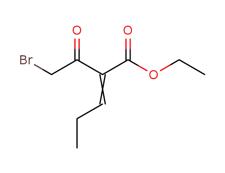Molecular Structure of 916597-44-9 (ethyl 2-(2-bromoacetyl)pent-2-enoate)
