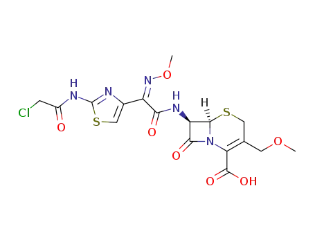Molecular Structure of 82618-67-5 (7β-[2-(2-chloroacetamidothiazol-4-yl)-(Z)-2-methoxyiminoacetamido]-3-methoxymethyl-3-cephem-4-carboxylic acid)