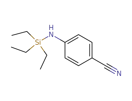 Molecular Structure of 53742-59-9 (Benzonitrile, 4-[(triethylsilyl)amino]-)