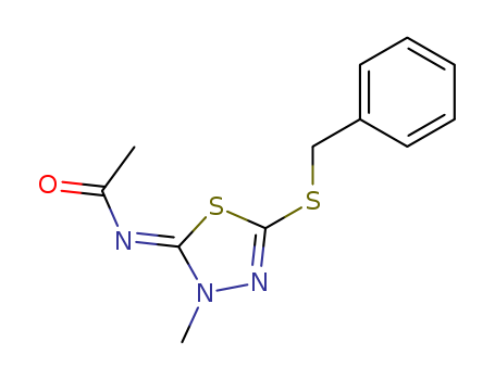 N-[3-methyl-5-[(phenylmethyl)thio]-1,3,4-thiadiazol-2(3H)-ylidene]acetamide